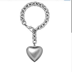 ROXANNE ASSOULIN The Puffy Heart Bracelet in Silver Brand New